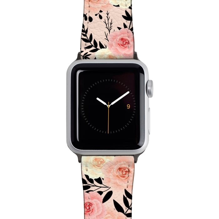 Watch 38mm / 40mm Strap PU leather Roses by Jms
