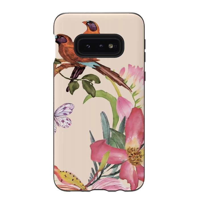 Galaxy S10e StrongFit Sweet Birds by Creativeaxle