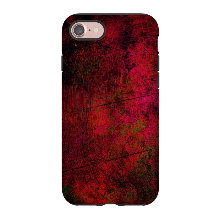 iPhone 7 StrongFit Red abstract grunge textured design by Josie