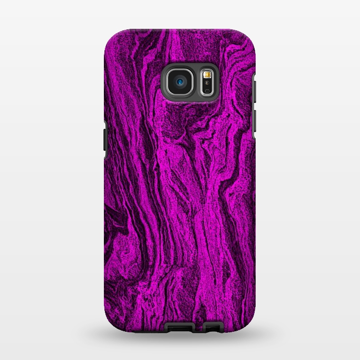 Galaxy S7 EDGE StrongFit Purple designer marble textured design by Josie