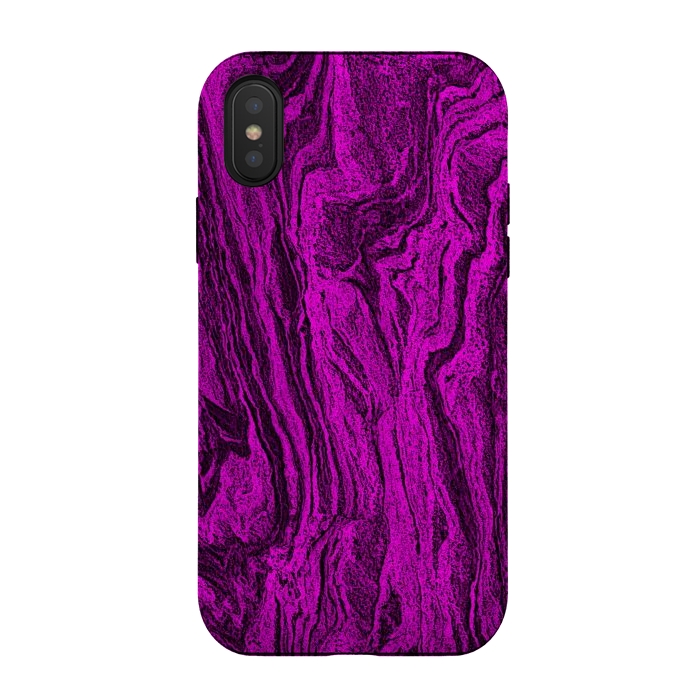 iPhone Xs / X StrongFit Purple designer marble textured design by Josie