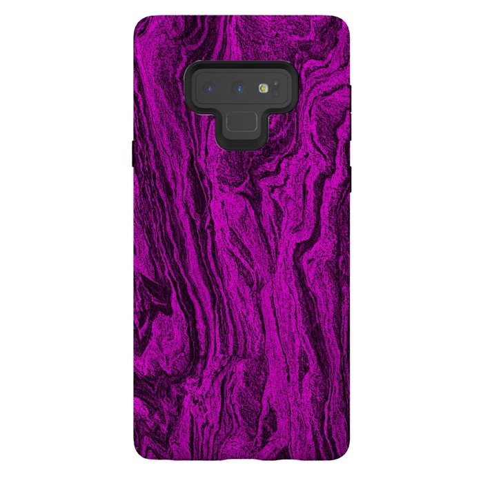 Galaxy Note 9 StrongFit Purple designer marble textured design by Josie