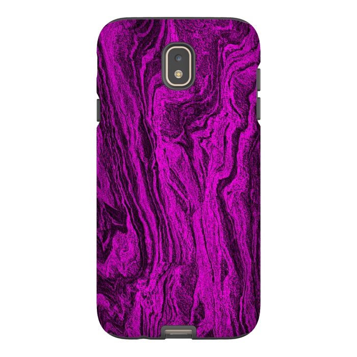 Galaxy J7 StrongFit Purple designer marble textured design by Josie