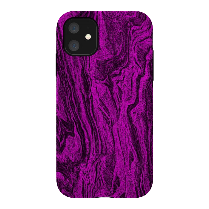 iPhone 11 StrongFit Purple designer marble textured design by Josie