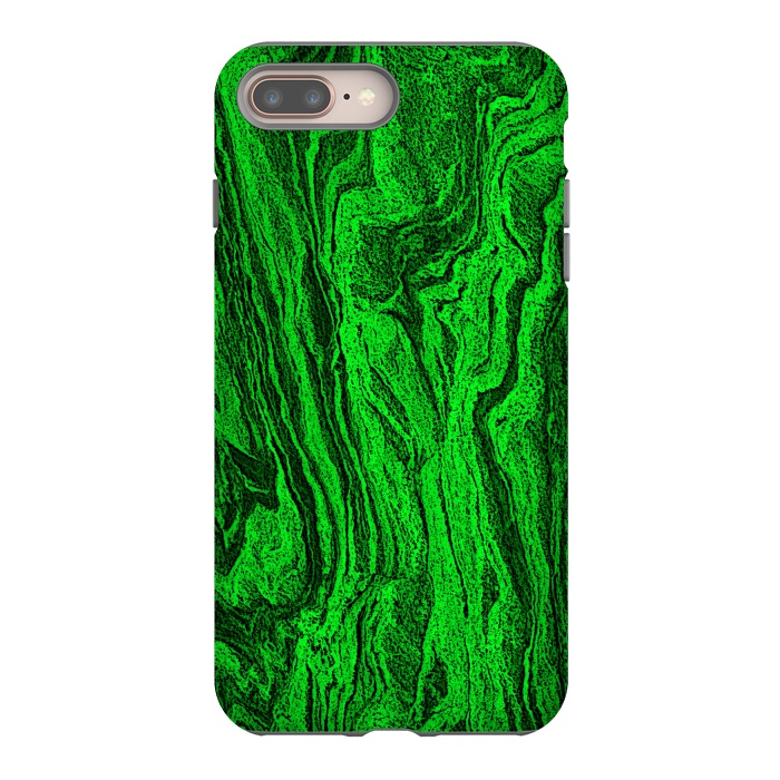 iPhone 7 plus StrongFit Green marble textured design by Josie