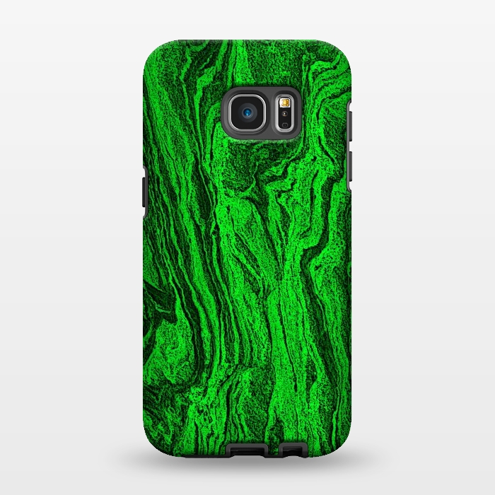 Galaxy S7 EDGE StrongFit Green marble textured design by Josie