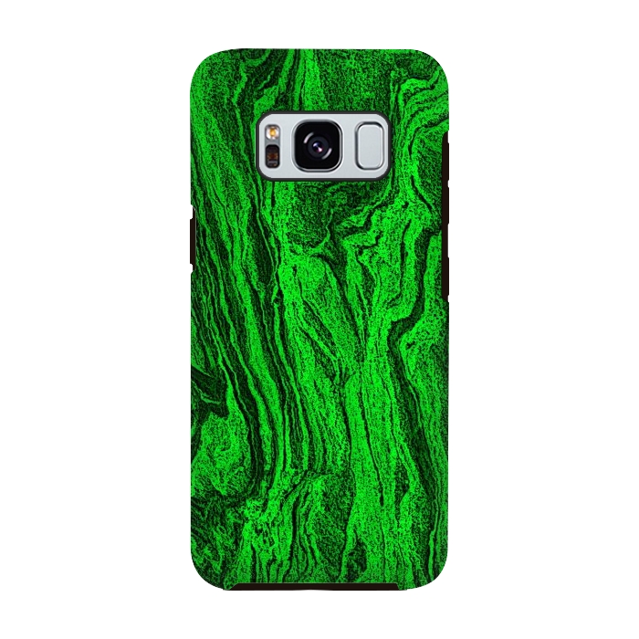Galaxy S8 StrongFit Green marble textured design by Josie