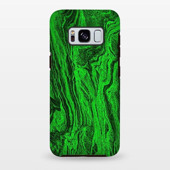 Galaxy S8 plus StrongFit Green marble textured design by Josie