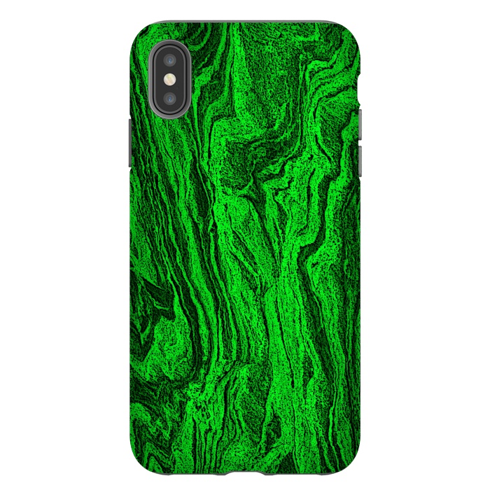 iPhone Xs Max StrongFit Green marble textured design by Josie
