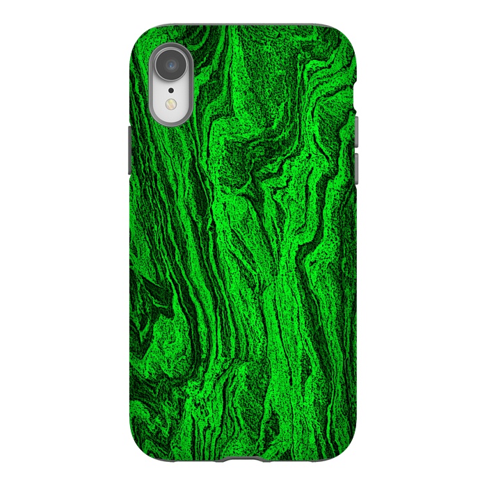 iPhone Xr StrongFit Green marble textured design by Josie