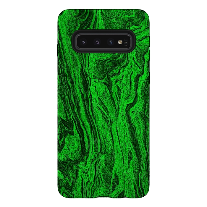 Galaxy S10 StrongFit Green marble textured design by Josie