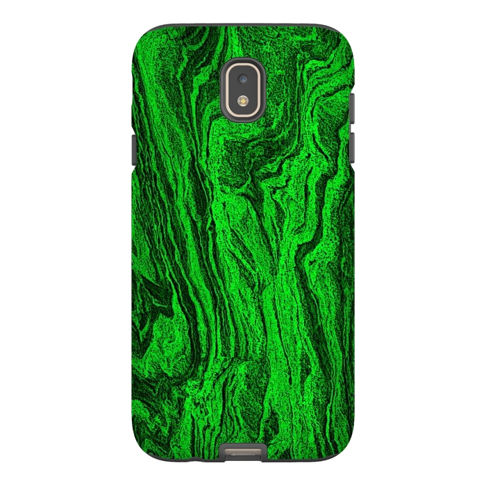 Galaxy J7 StrongFit Green marble textured design by Josie