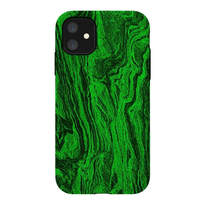 iPhone 11 StrongFit Green marble textured design by Josie