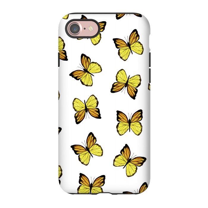 iPhone 7 StrongFit Yellow butterflies by Julia Badeeva