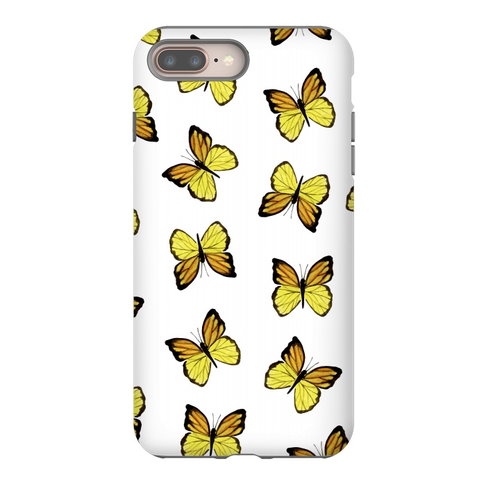 iPhone 7 plus StrongFit Yellow butterflies by Julia Badeeva