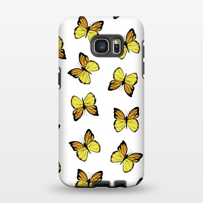 Galaxy S7 EDGE StrongFit Yellow butterflies by Julia Badeeva