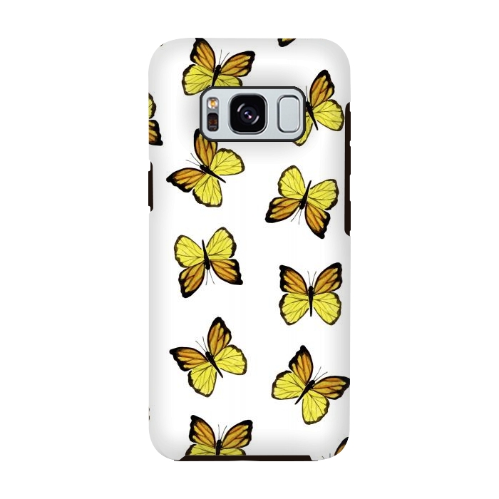 Galaxy S8 StrongFit Yellow butterflies by Julia Badeeva
