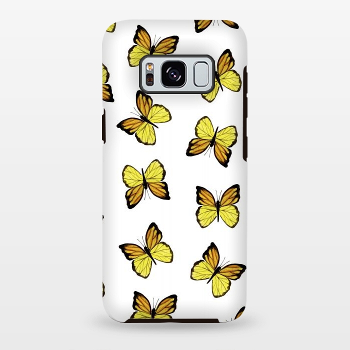 Galaxy S8 plus StrongFit Yellow butterflies by Julia Badeeva