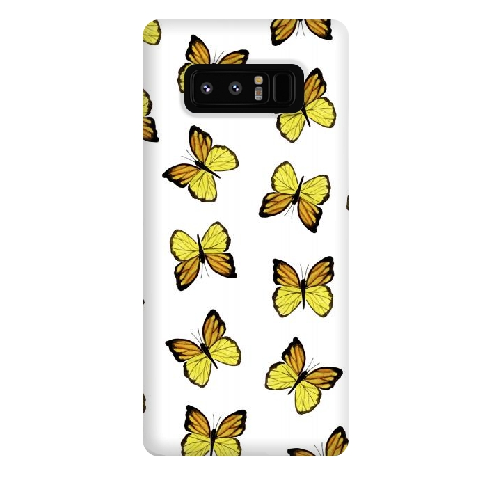 Galaxy Note 8 StrongFit Yellow butterflies by Julia Badeeva