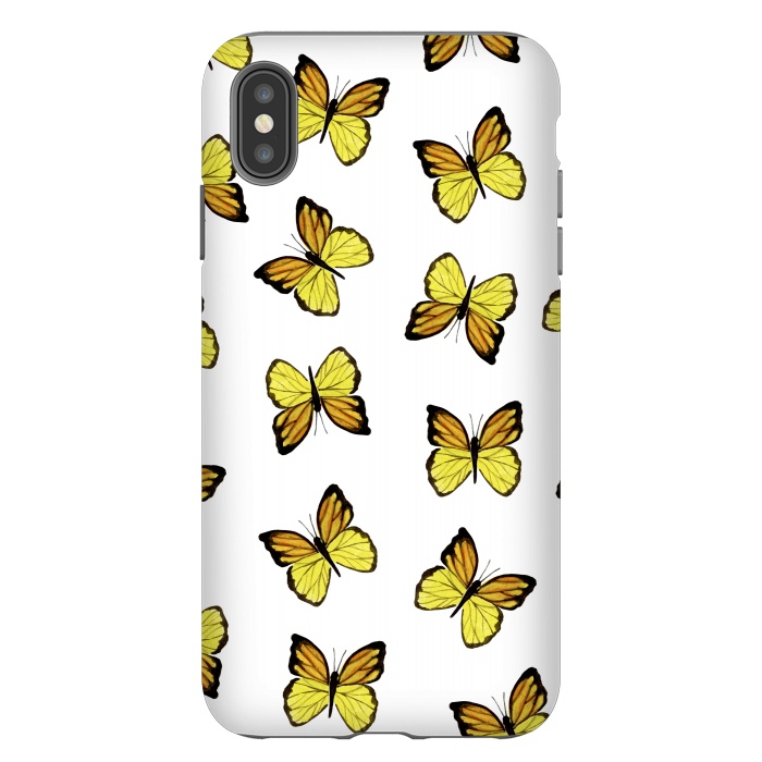 iPhone Xs Max StrongFit Yellow butterflies by Julia Badeeva