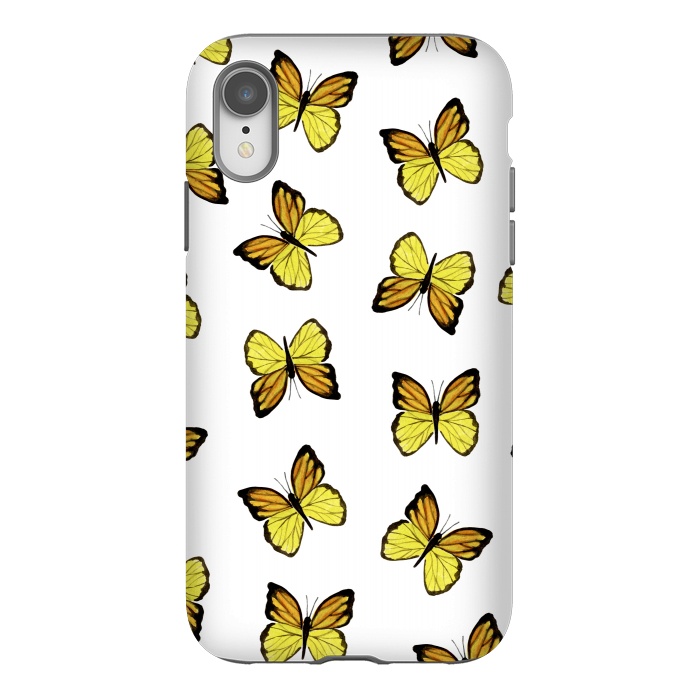 iPhone Xr StrongFit Yellow butterflies by Julia Badeeva