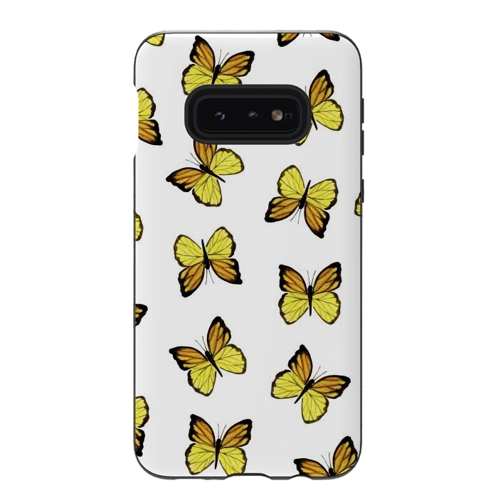 Galaxy S10e StrongFit Yellow butterflies by Julia Badeeva