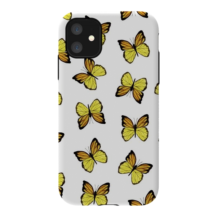 iPhone 11 StrongFit Yellow butterflies by Julia Badeeva