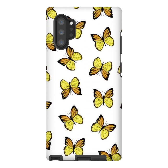 Galaxy Note 10 plus StrongFit Yellow butterflies by Julia Badeeva