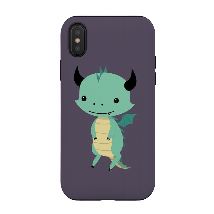 iPhone Xs / X StrongFit Cute dragon by Laura Nagel