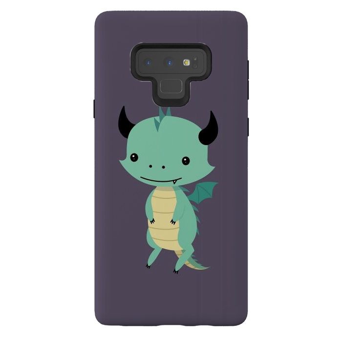 Galaxy Note 9 StrongFit Cute dragon by Laura Nagel