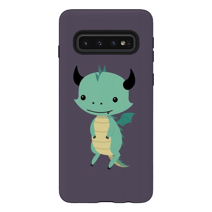 Galaxy S10 StrongFit Cute dragon by Laura Nagel