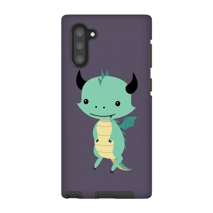 Galaxy Note 10 StrongFit Cute dragon by Laura Nagel