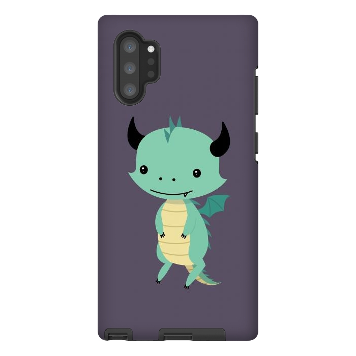 Galaxy Note 10 plus StrongFit Cute dragon by Laura Nagel