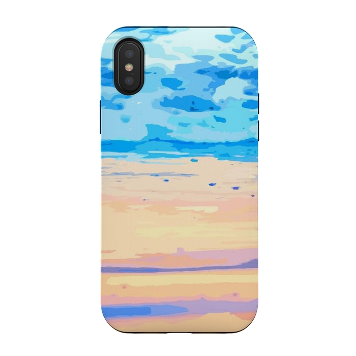 iPhone Xs / X StrongFit Sunset On The Shore by Uma Prabhakar Gokhale