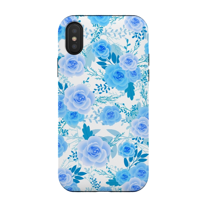 iPhone Xs / X StrongFit Blue roses by Jms