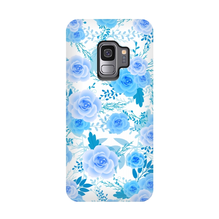 Galaxy S9 StrongFit Blue roses by Jms