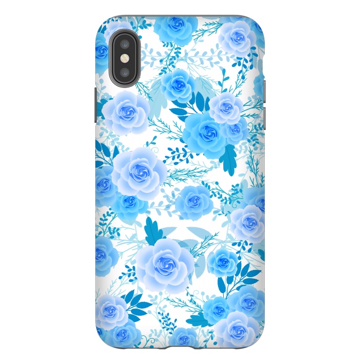 iPhone Xs Max StrongFit Blue roses by Jms
