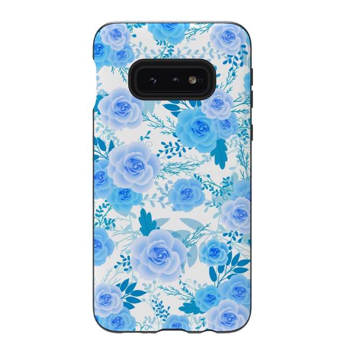 Galaxy S10e StrongFit Blue roses by Jms