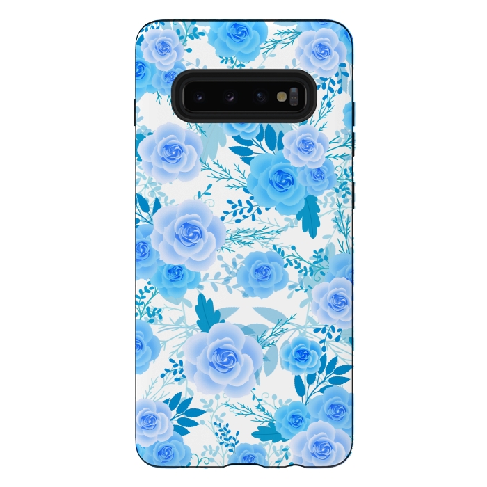 Galaxy S10 plus StrongFit Blue roses by Jms