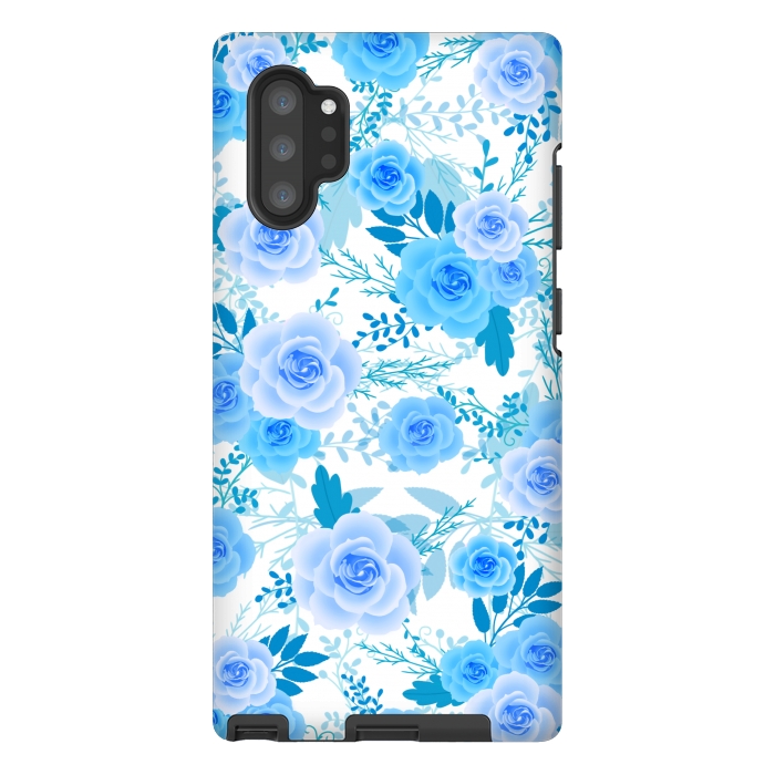 Galaxy Note 10 plus StrongFit Blue roses by Jms