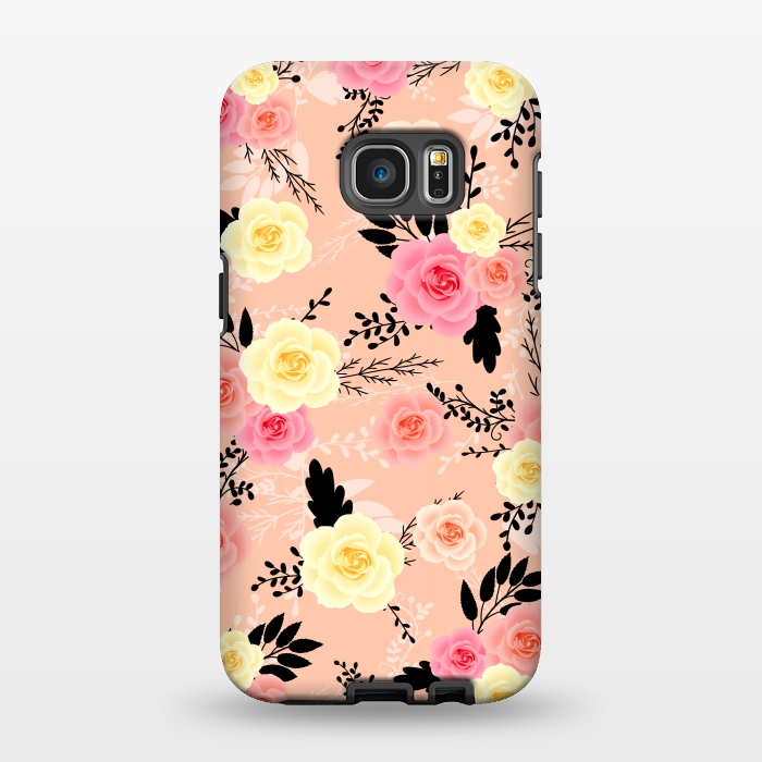 Galaxy S7 EDGE StrongFit Roses pattern by Jms