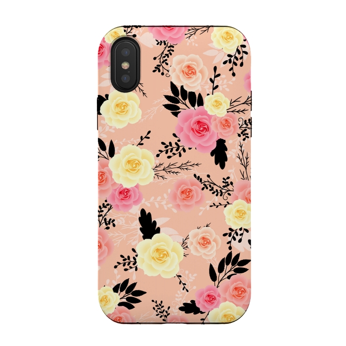 iPhone Xs / X StrongFit Roses pattern by Jms