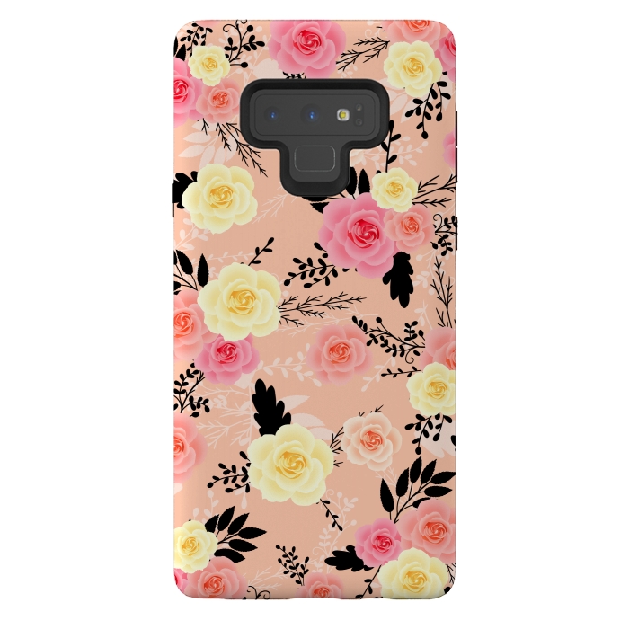 Galaxy Note 9 StrongFit Roses pattern by Jms
