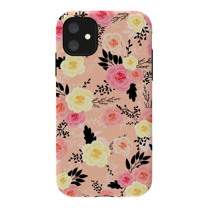 iPhone 11 StrongFit Roses pattern by Jms