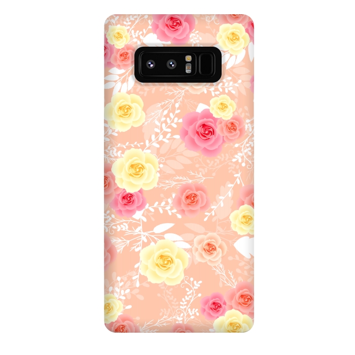 Galaxy Note 8 StrongFit Roses art by Jms