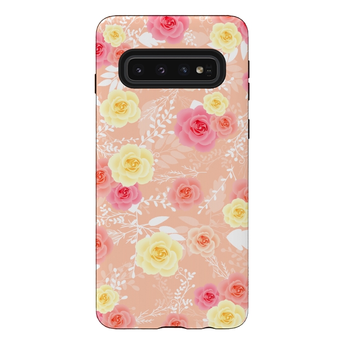 Galaxy S10 StrongFit Roses art by Jms
