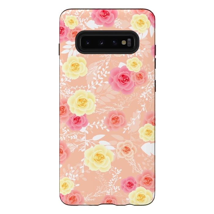 Galaxy S10 plus StrongFit Roses art by Jms