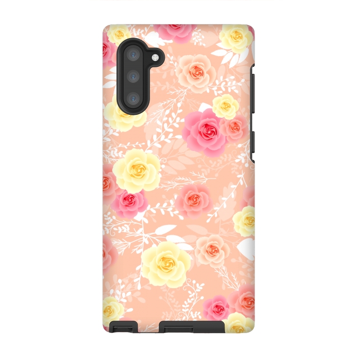 Galaxy Note 10 StrongFit Roses art by Jms