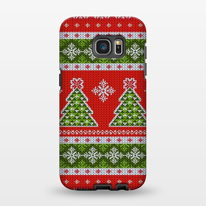 Galaxy S7 EDGE StrongFit Ugly christmas sweater pattern  by Winston