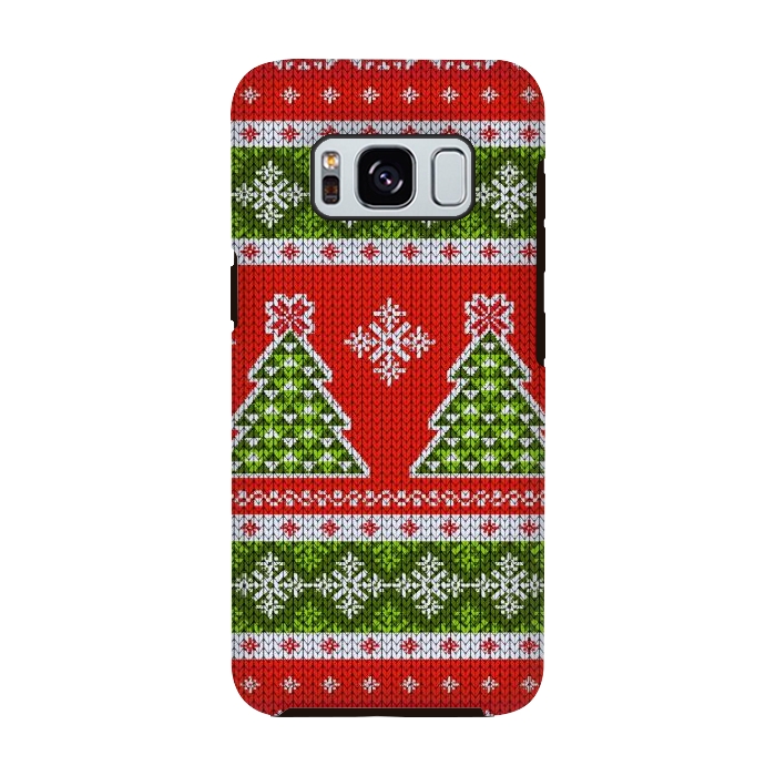 Galaxy S8 StrongFit Ugly christmas sweater pattern  by Winston